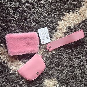 Pink Lululemon wristlet